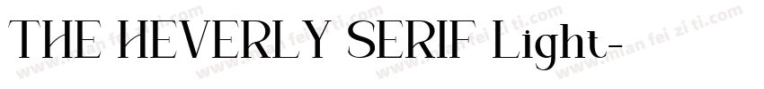 THE HEVERLY SERIF Light字体转换
